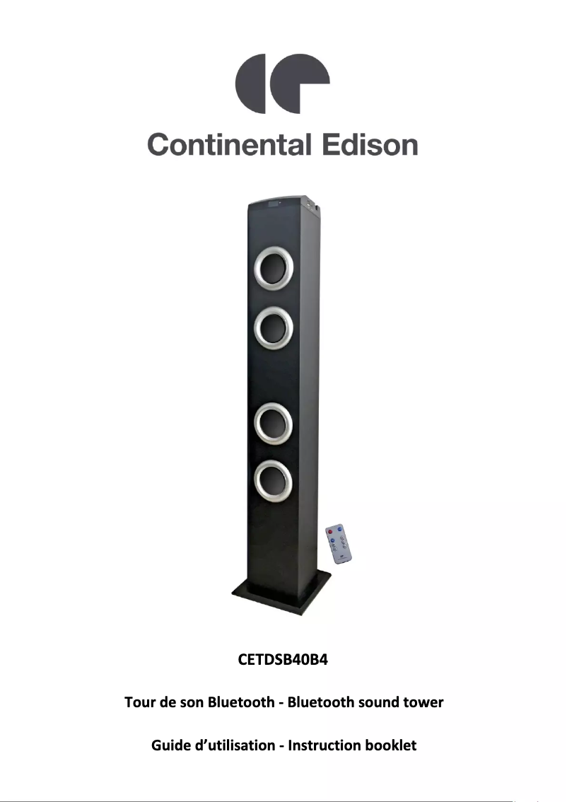 Página 1 del manual Manual de usuario Continental Edison CETDSB40B4