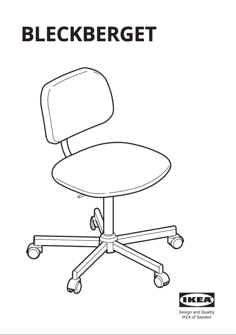 Page 1 de la notice Manuel utilisateur Ikea BLECKBERGET 505.223.42