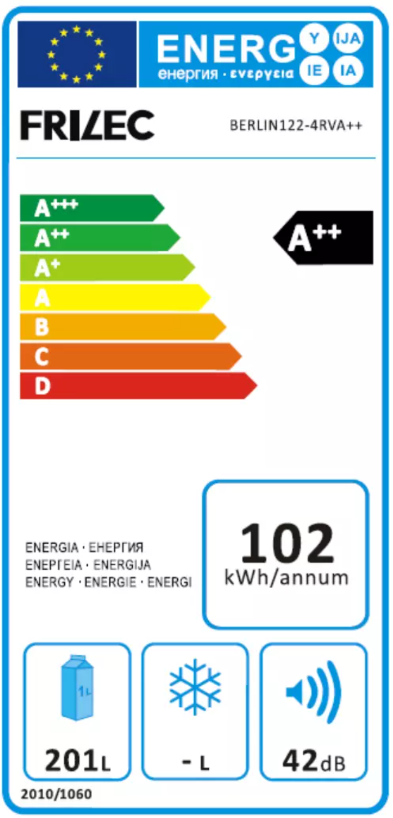 Page 1 de la notice Manuel utilisateur Frilec BERLIN122-4RVA++