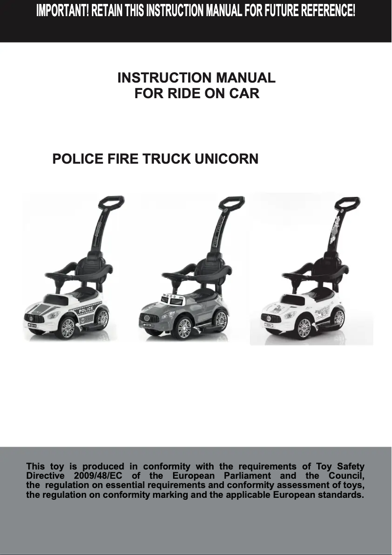 Page 1 de la notice Manuel utilisateur Chipolino Fire truck