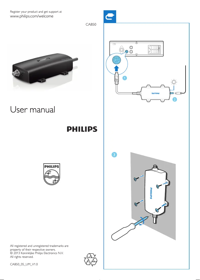 Page 1 de la notice Manuel utilisateur Philips CarStudio CAB50