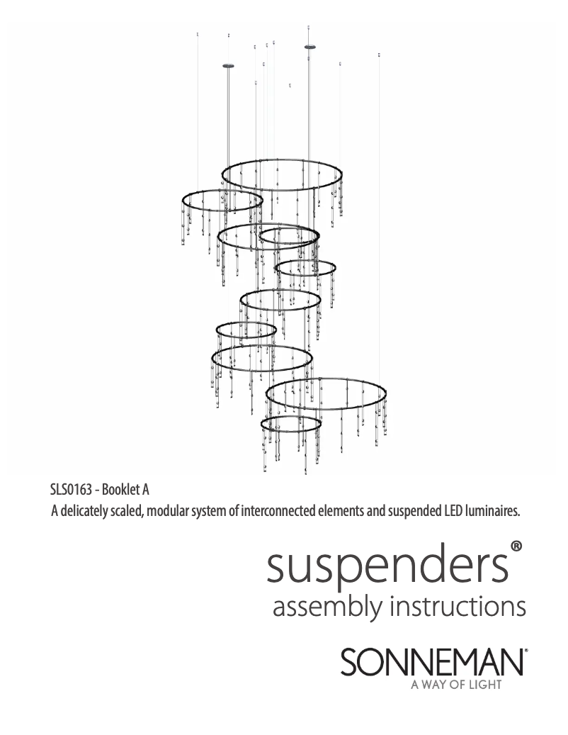 Page 1 de la notice Manuel utilisateur Sonneman Suspenders SLS0163