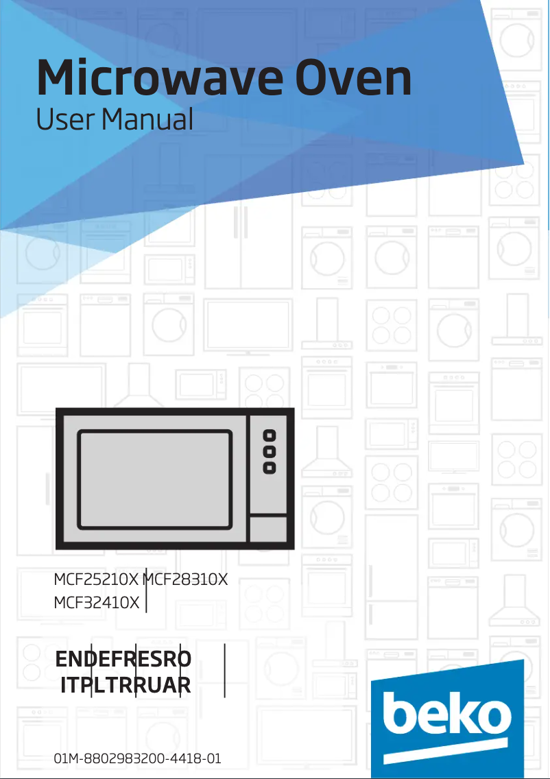 Page 1 de la notice Manuel utilisateur Beko MCF32410X