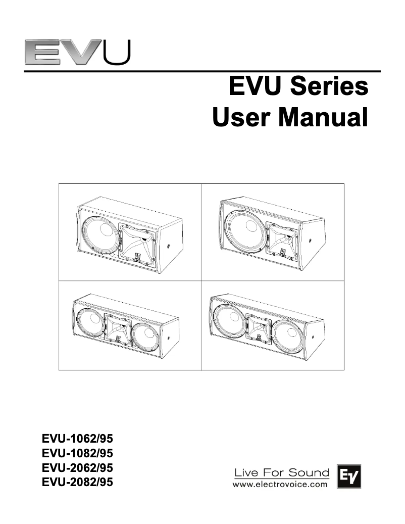 Página 1 del manual Manual de usuario Electro-Voice EVU-2062/95