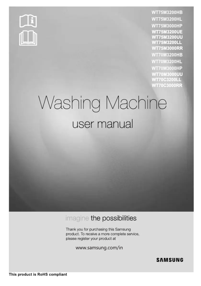 Page 1 de la notice Manuel utilisateur Samsung WT72M3200HL