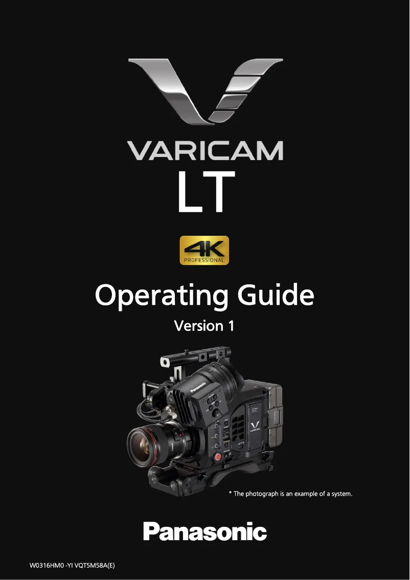 Página 1 del manual Manual de usuario Panasonic Varicam