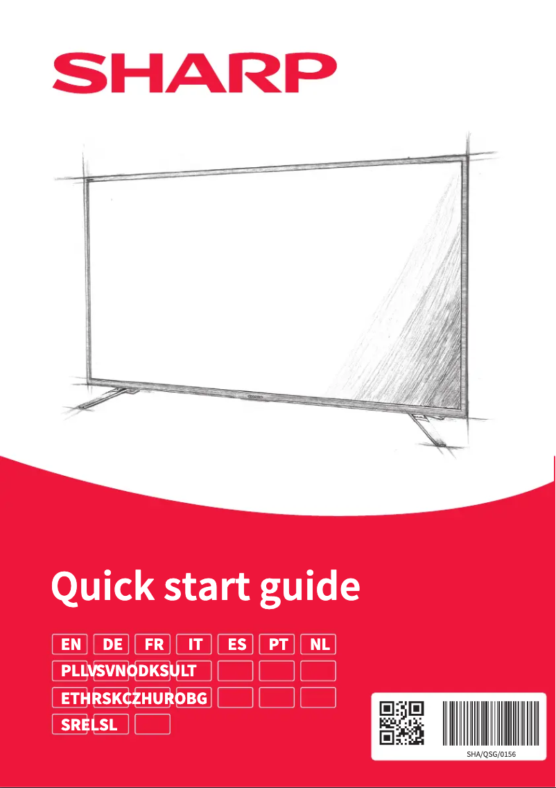 Page 1 de la notice Guide de démarrage rapide Sharp 50BG4E