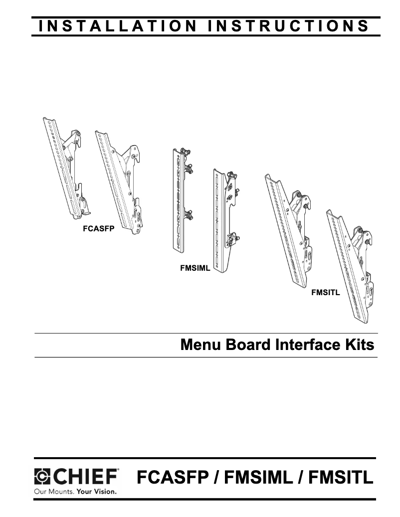 Page 1 de la notice Manuel utilisateur Chief Fusion FMSITL