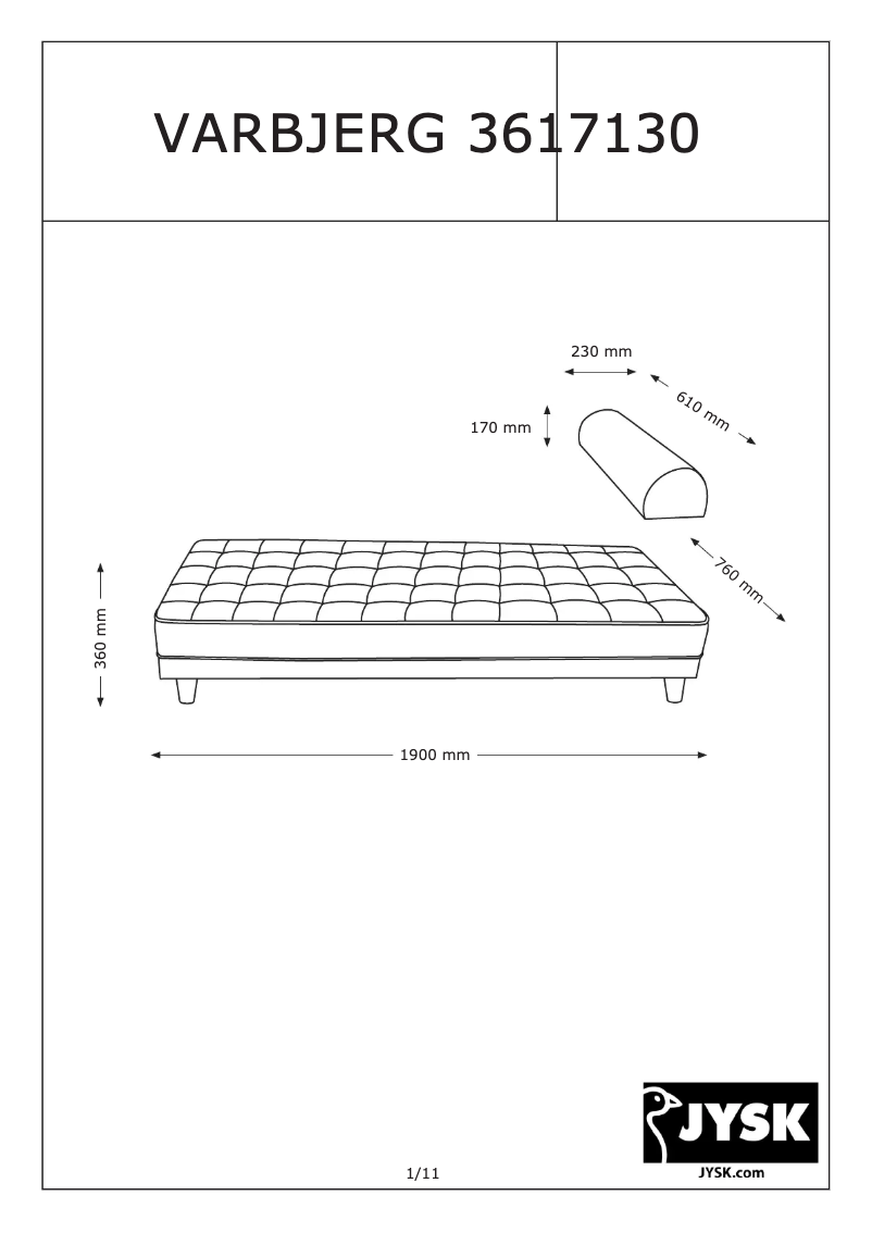 Page 1 de la notice Manuel utilisateur JYSK Varbjerg