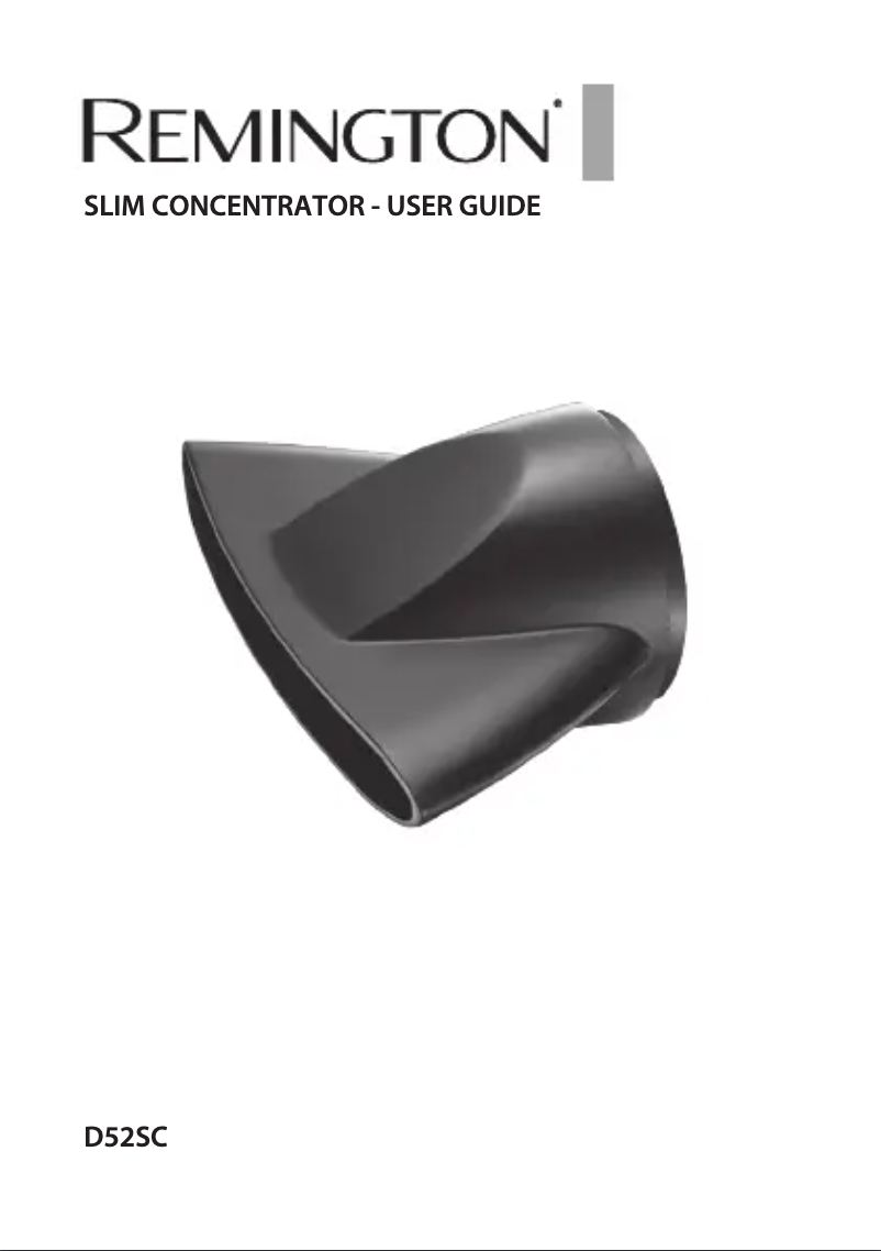 Page 1 de la notice Manuel utilisateur Remington D52SC
