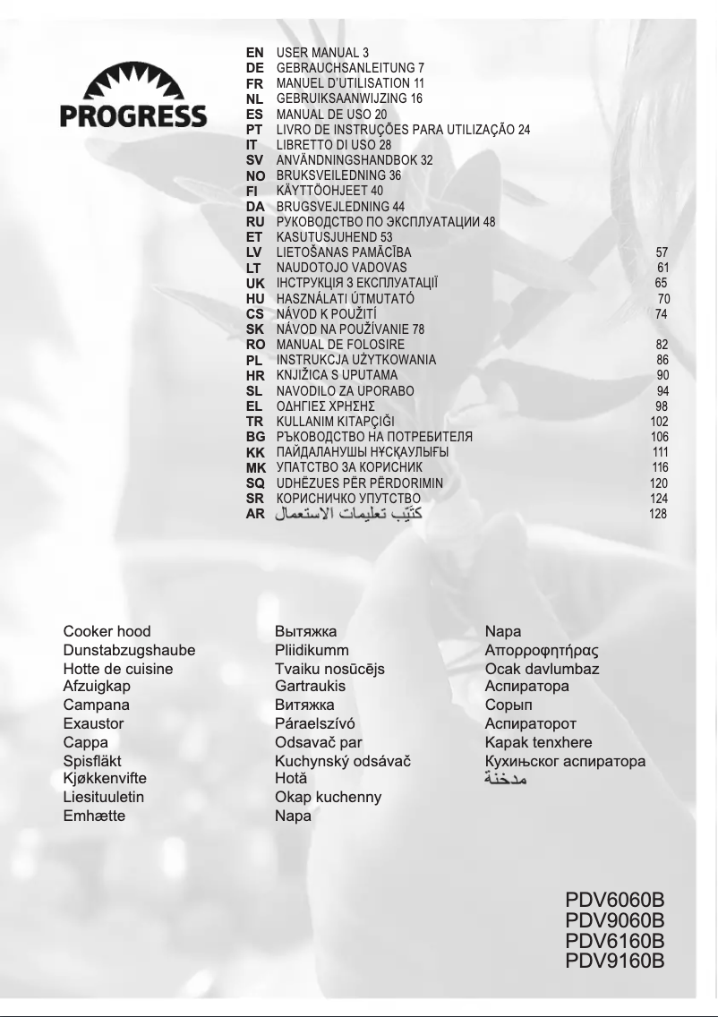 Page 1 de la notice Manuel utilisateur Progress PDV9160B