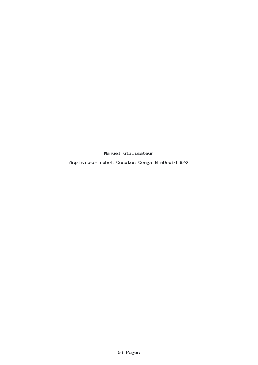 Page 1 de la notice Manuel utilisateur Cecotec Conga WinDroid 870