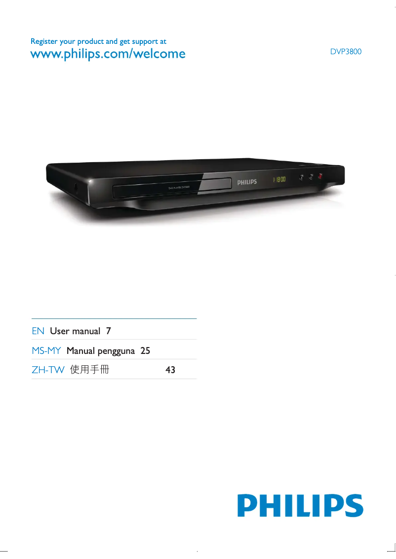 Página 1 del manual Manual de usuario Philips 3000 series DVP3800