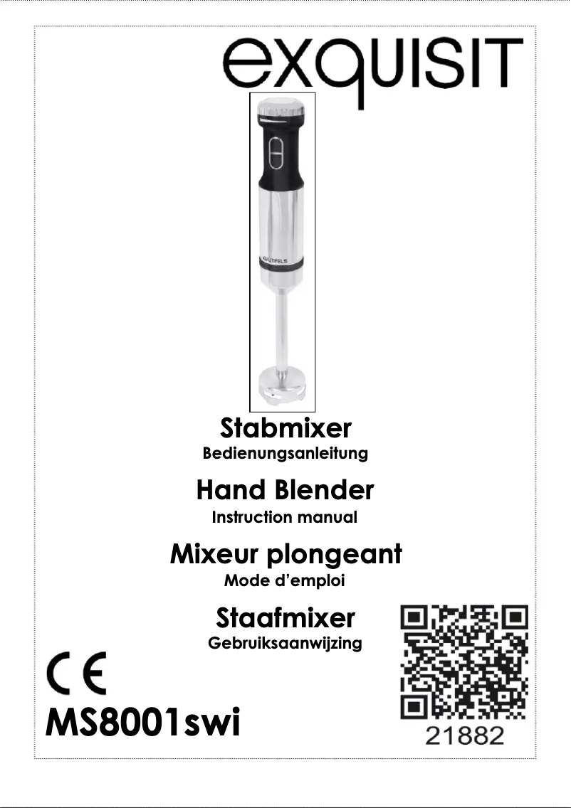 Page 1 de la notice Manuel utilisateur GUTFELS MS 8001 SWI