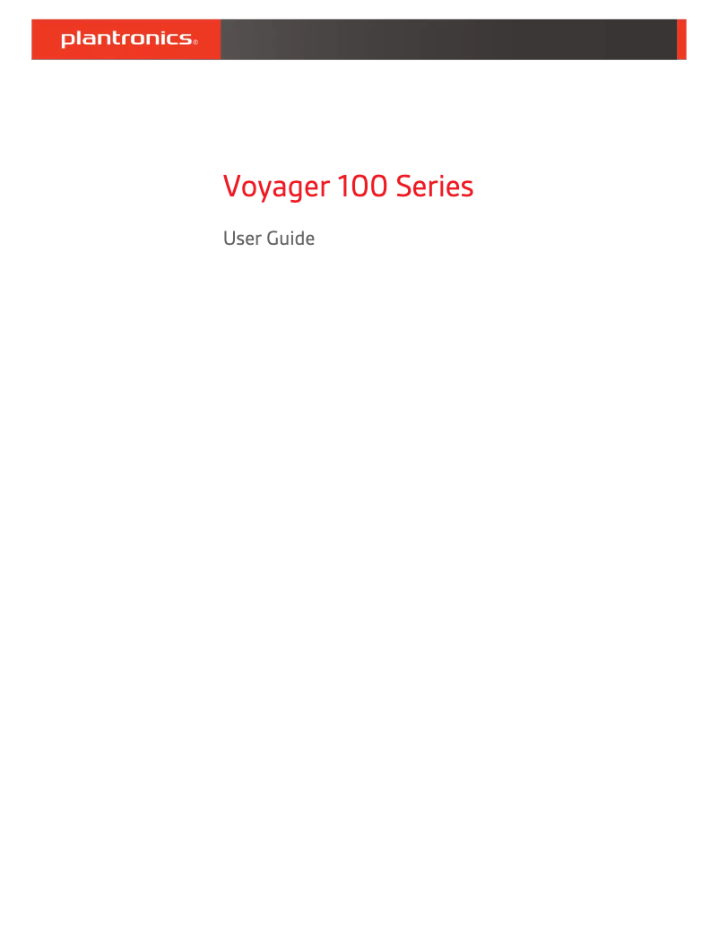Page 1 de la notice Manuel utilisateur Plantronics Voyager 104