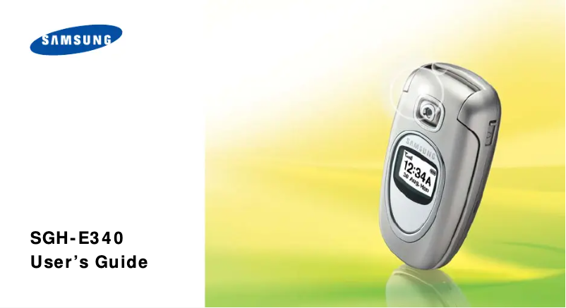 Page 1 de la notice Manuel utilisateur Samsung SGH-E340E