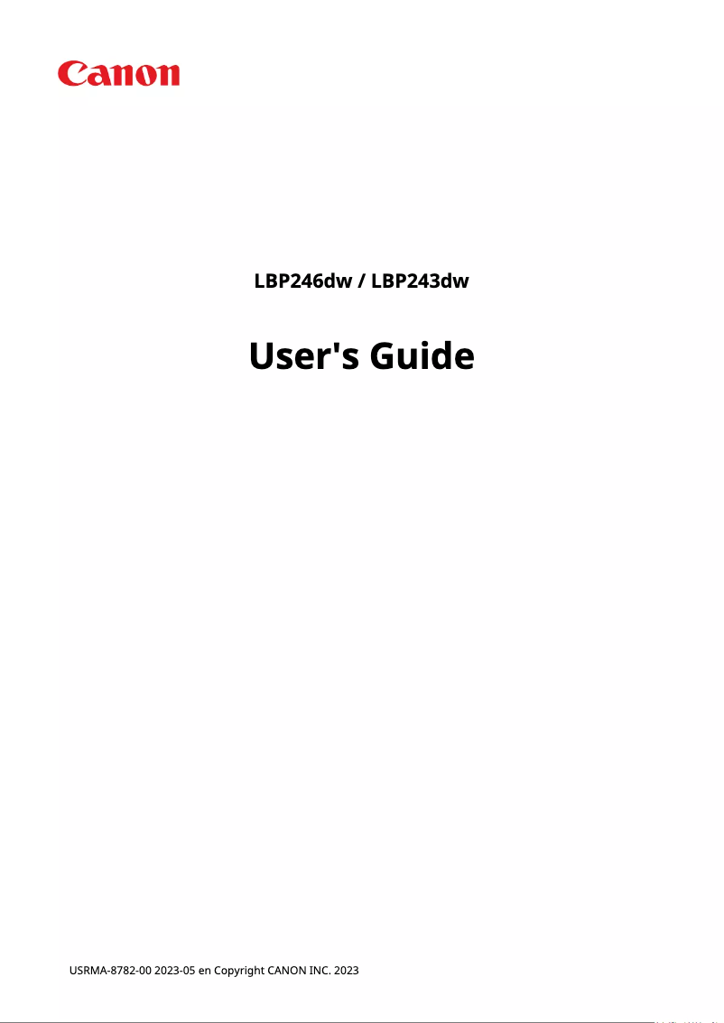 Page 1 de la notice Manuel utilisateur Canon i-SENSYS LBP243dw