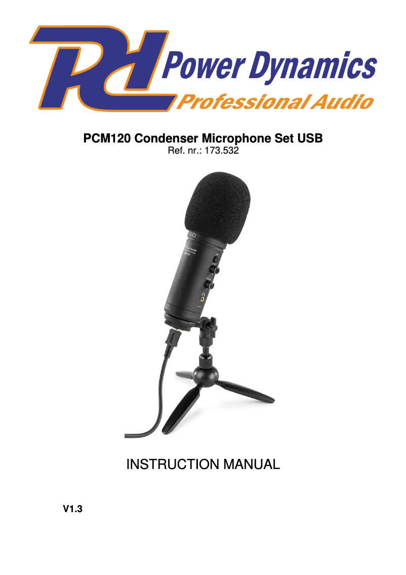 Page 1 de la notice Manuel utilisateur Power Dynamics PCM120