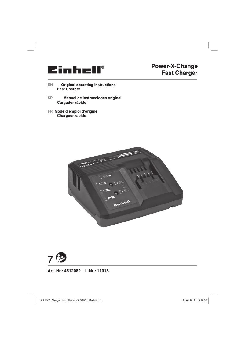 Page 1 de la notice Manuel utilisateur Einhell Power-X-Change 18V