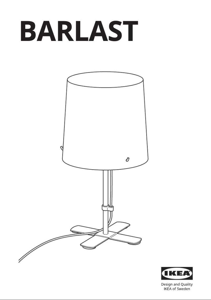 Page 1 de la notice Manuel utilisateur Ikea BARLAST 605.045.64