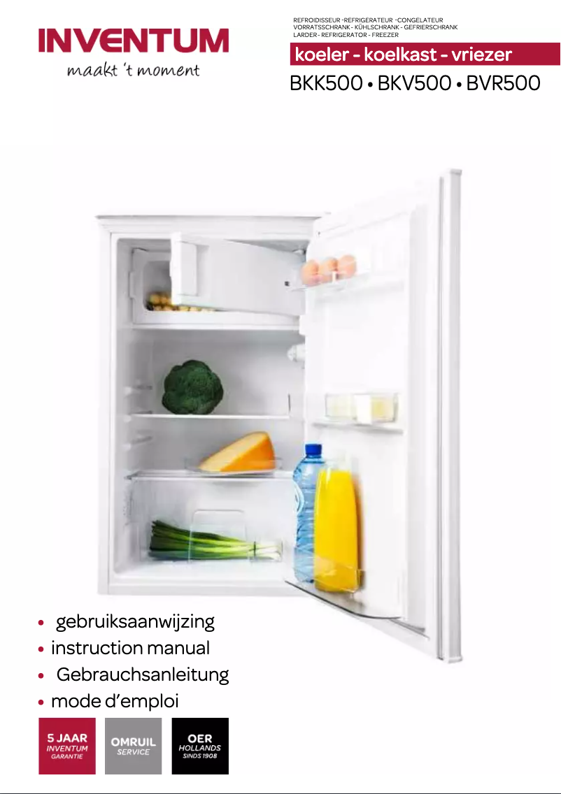 Page 1 de la notice Manuel utilisateur Inventum BKK500