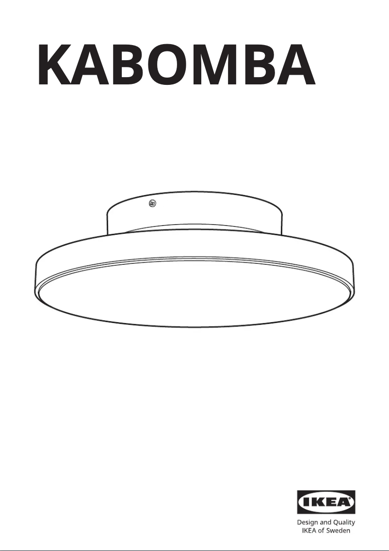 Page 1 de la notice Manuel utilisateur Ikea KABOMBA 604.898.13