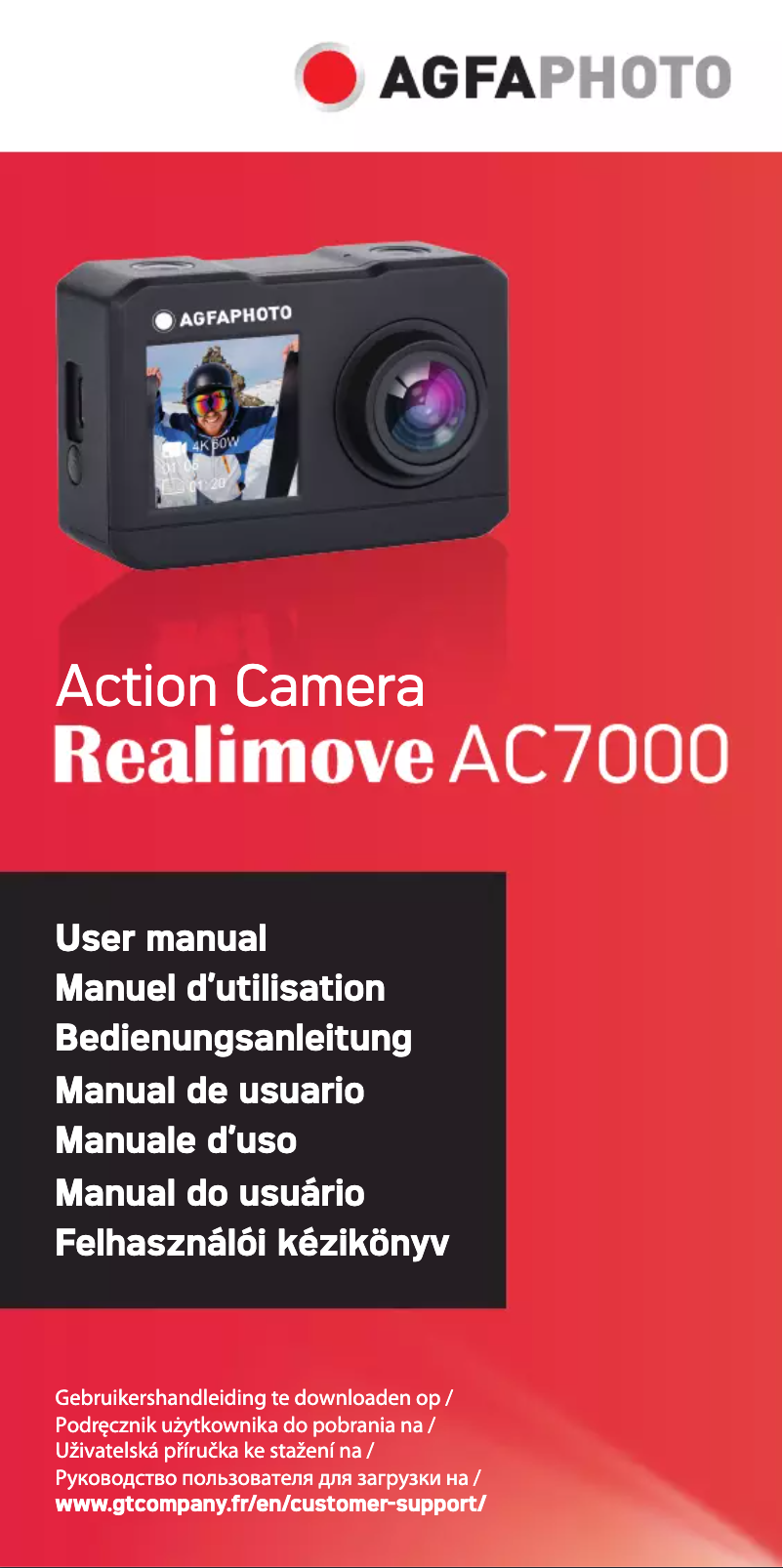 Page 1 de la notice Manuel utilisateur Agfa Realimove AC7000