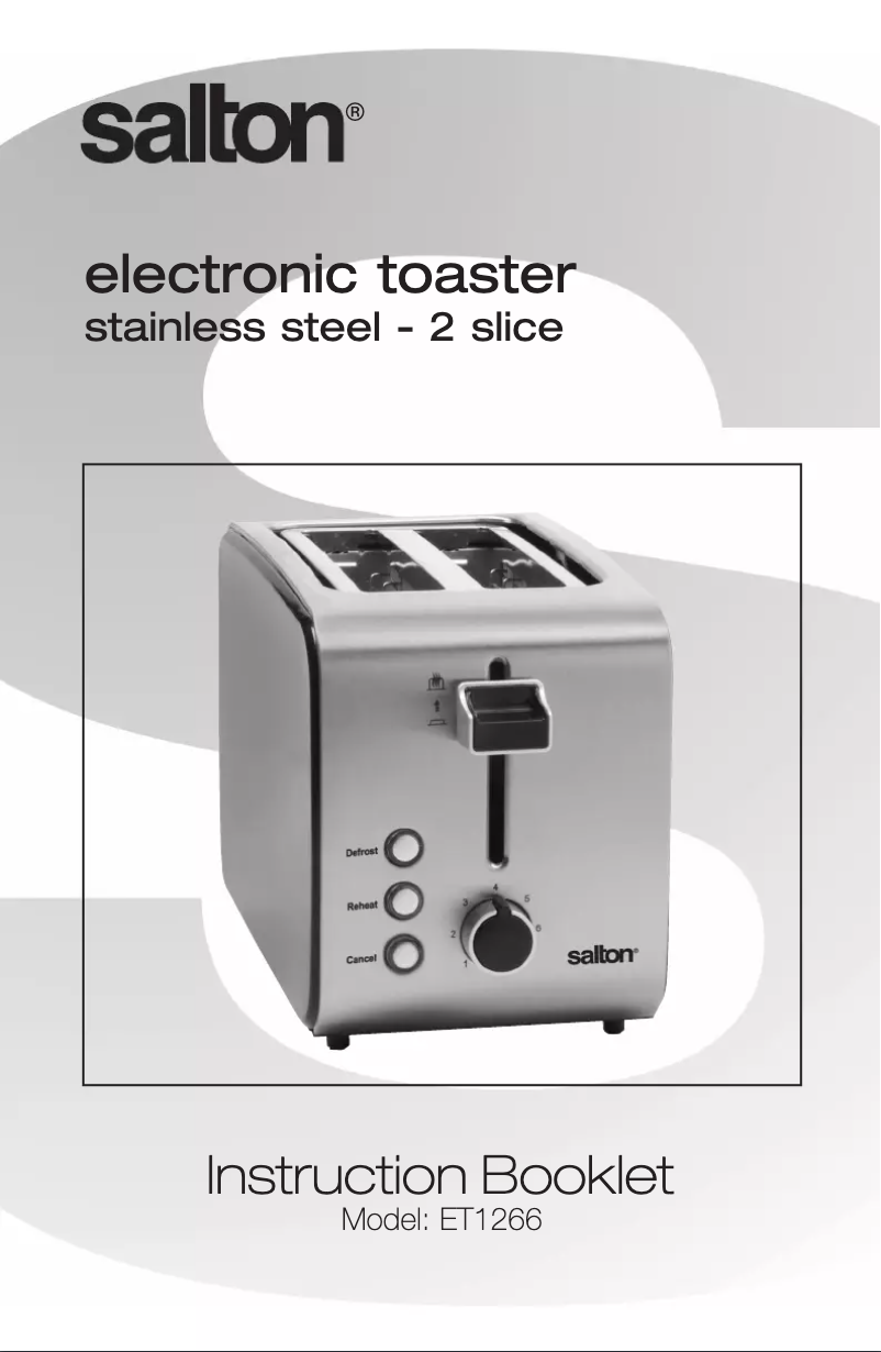Page 1 de la notice Manuel utilisateur Salton ET1266
