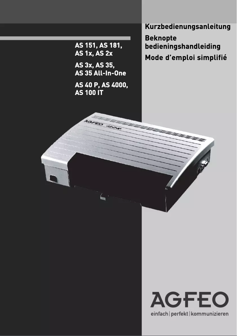 Page 1 de la notice Manuel utilisateur AGFEO AS 40 P