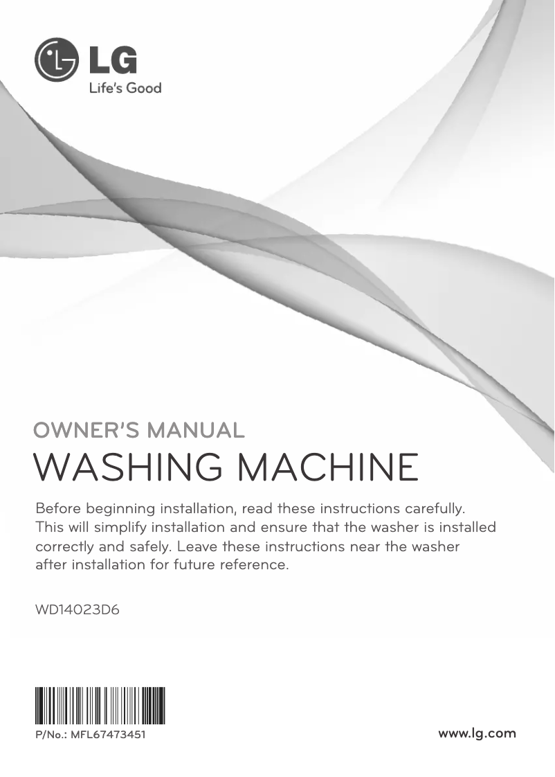 Página 1 del manual Manual de usuario LG WD14023D6