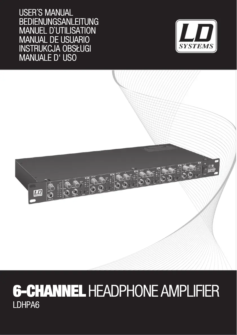 Page 1 de la notice Manuel utilisateur LD Systems HPA 6