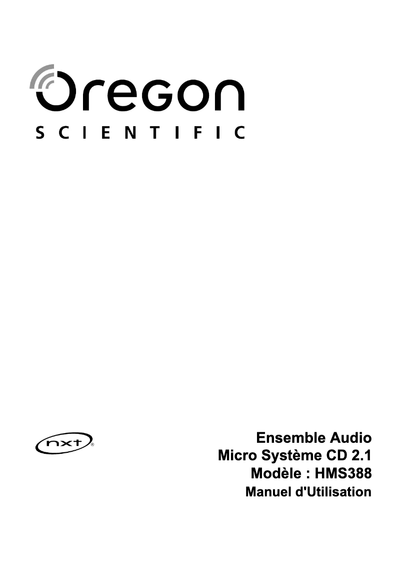 Page 1 de la notice Manuel utilisateur Oregon Scientific HMS388