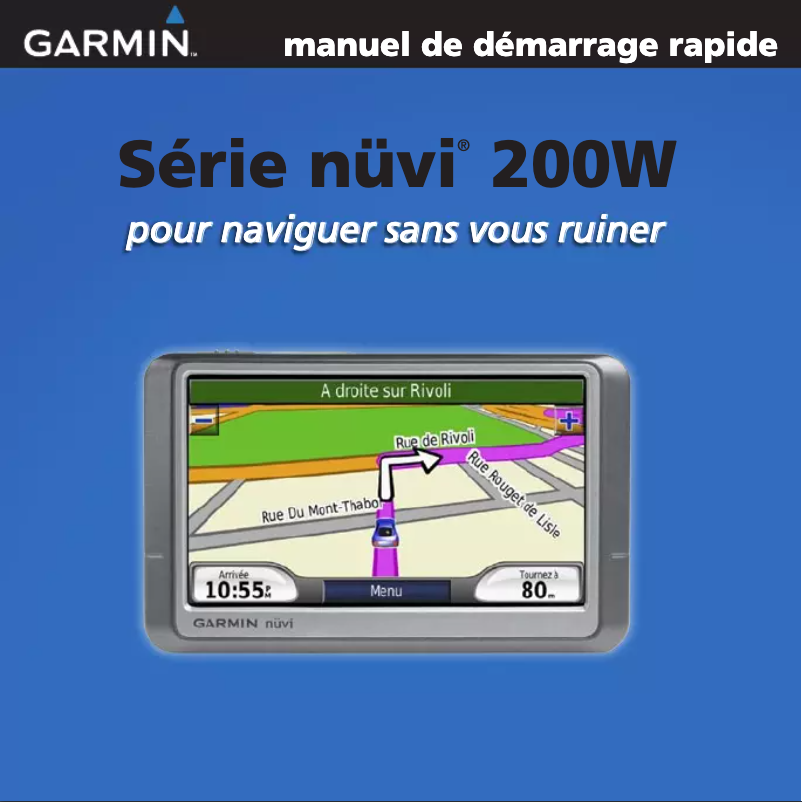 Page 1 de la notice Manuel utilisateur Garmin Nüvi 250W