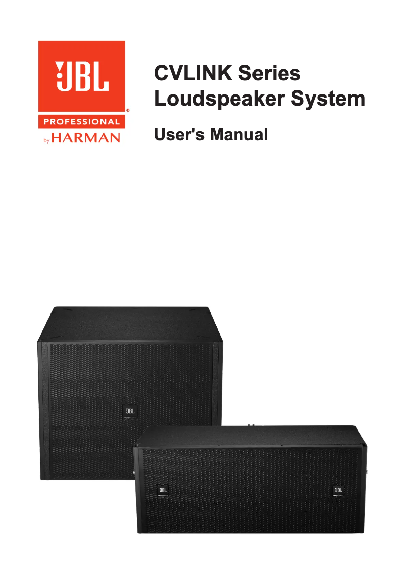 Página 1 del manual Manual de usuario JBL CVL18S