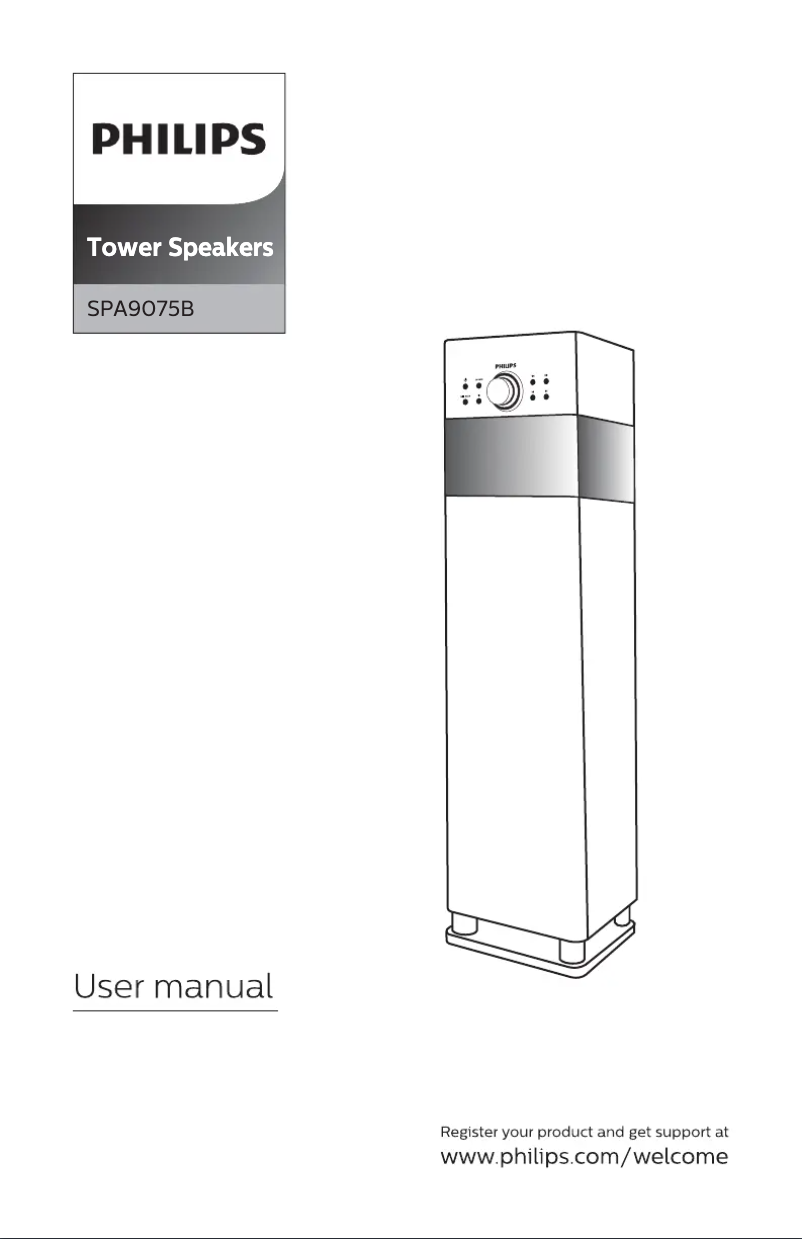 Page 1 of the manual User Manual Philips SPA9075B