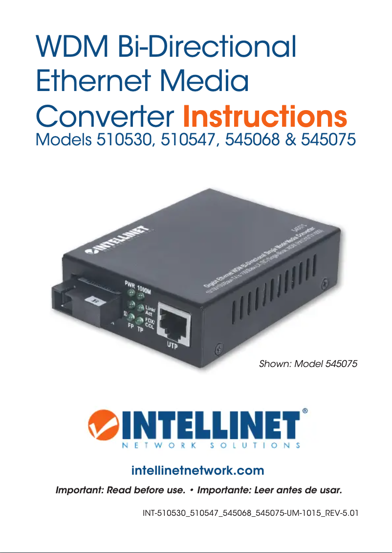 Page 1 de la notice Manuel utilisateur Intellinet 510547