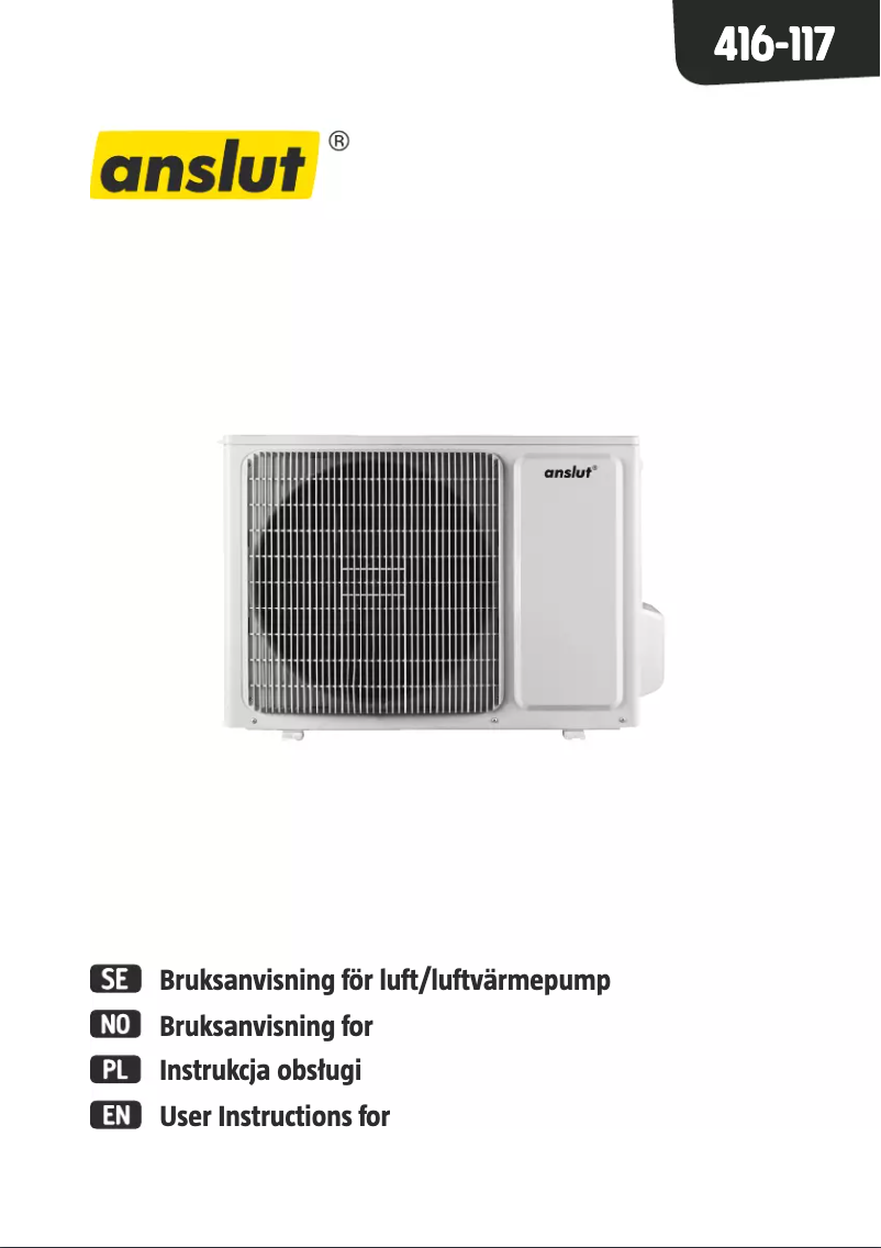 Page 1 de la notice Manuel utilisateur Anslut 416-117