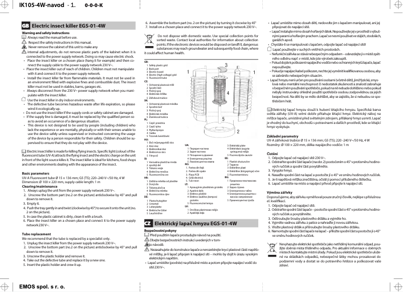 Página 1 del manual Manual de usuario Emos EGS-01-4W