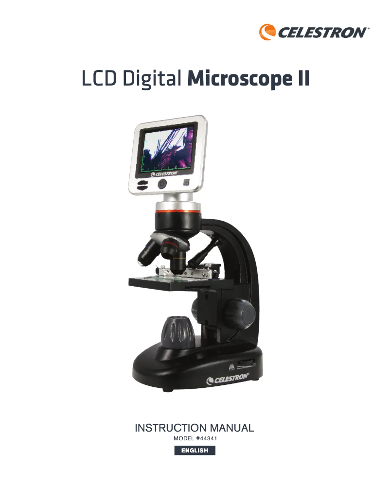 Page 1 de la notice Manuel utilisateur Celestron Microscope Kit