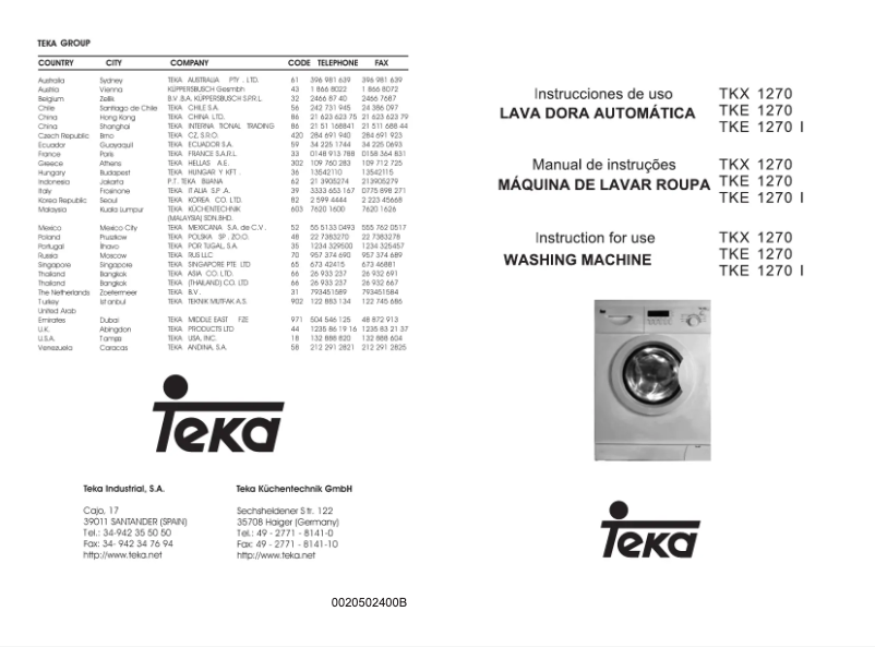 Page 1 de la notice Manuel utilisateur Teka TKE 1270