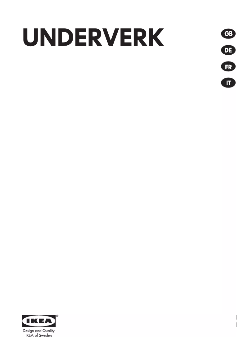 Page 1 de la notice Mode d'emploi Ikea UNDERVERK