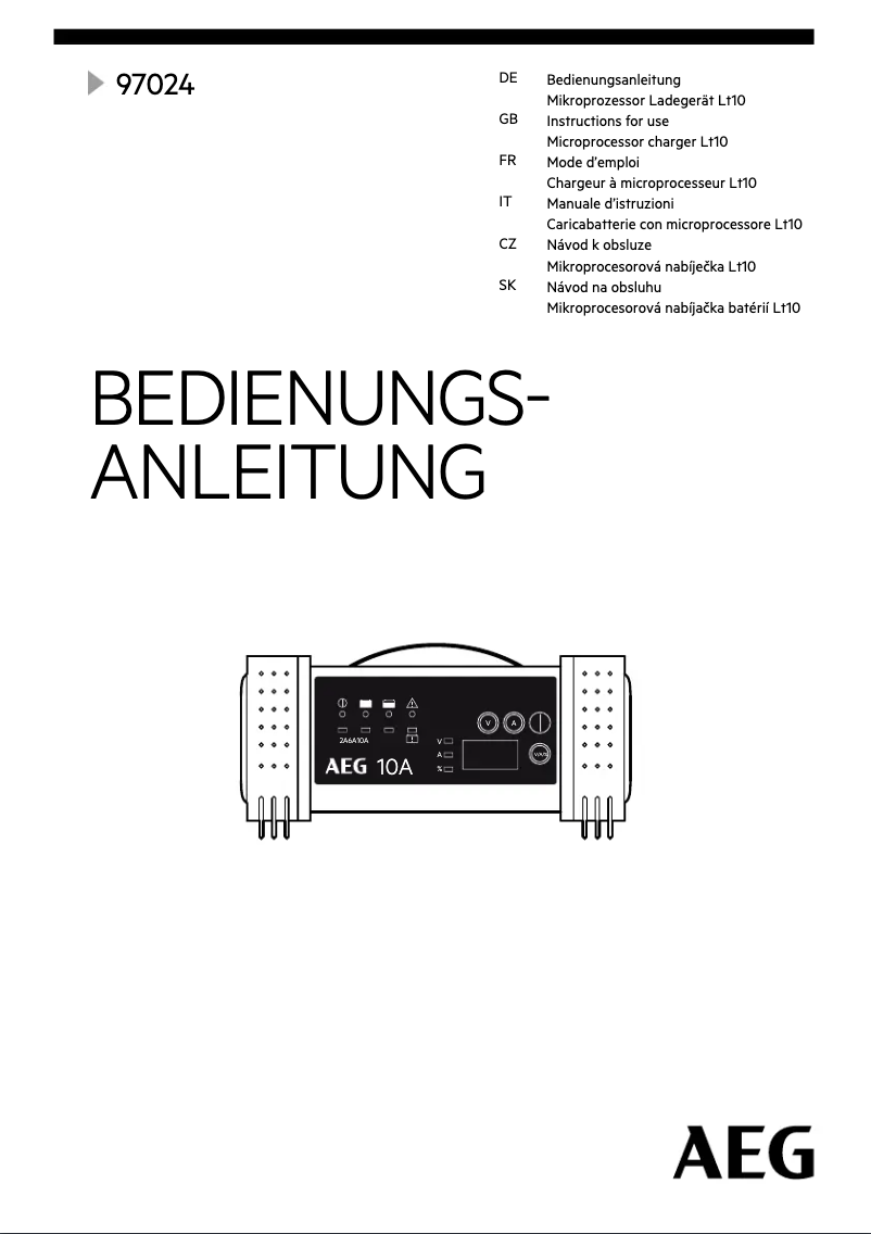 Página 1 del manual Manual de usuario AEG LT10
