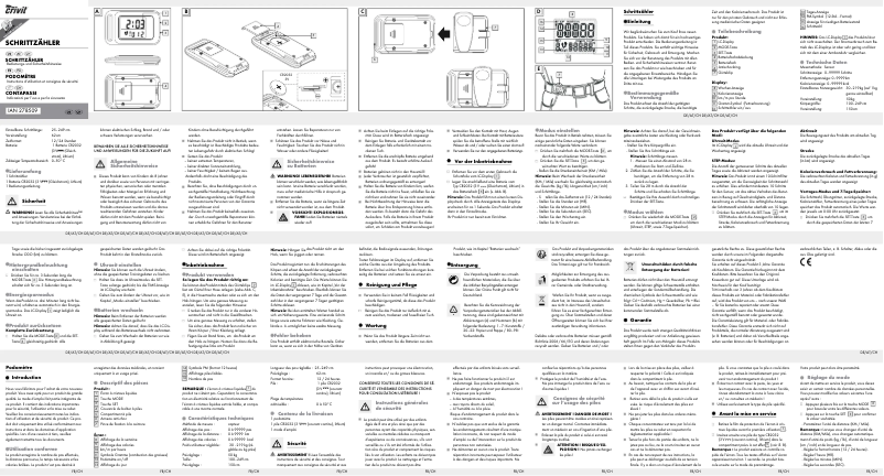 Page 1 de la notice Manuel utilisateur Crivit IAN 278509