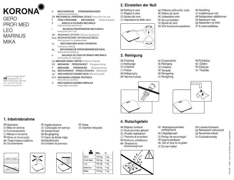 Page 1 de la notice Manuel utilisateur Korona Mika