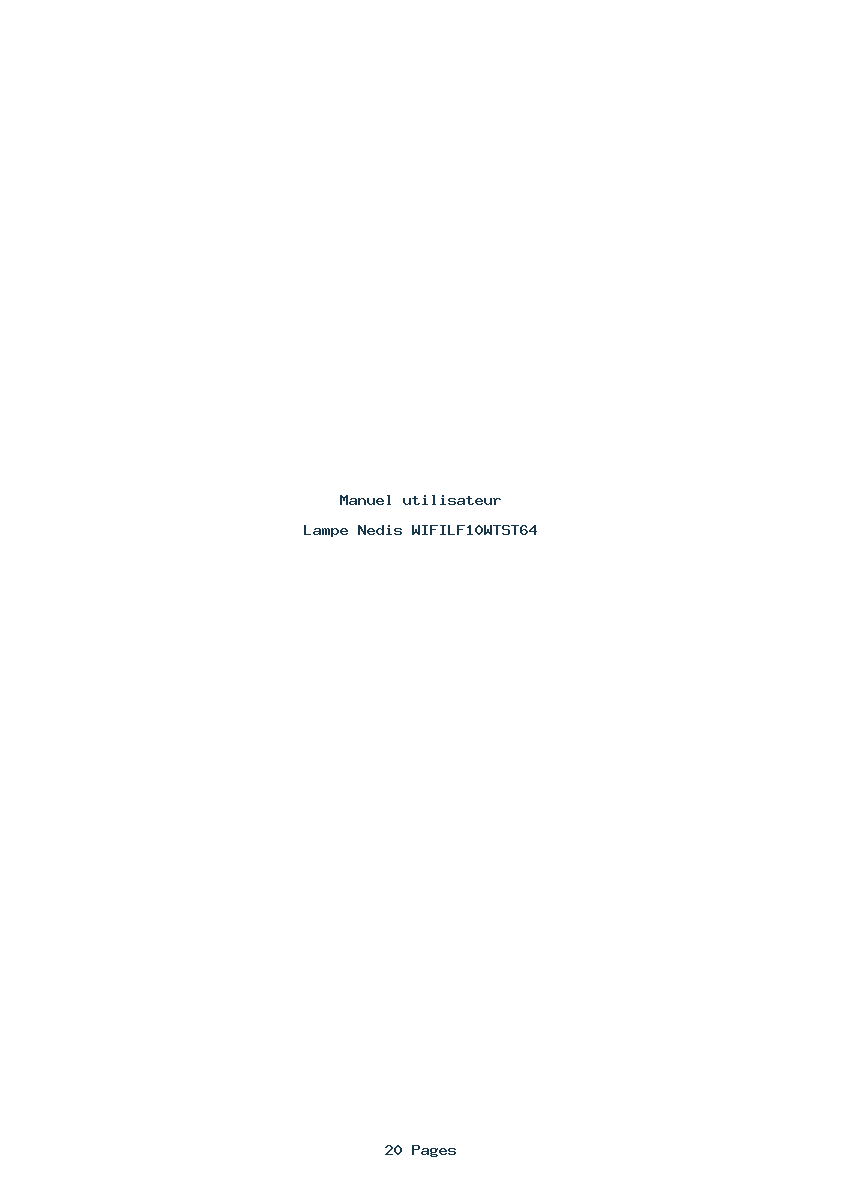 Page 1 de la notice Manuel utilisateur Nedis WIFILF10WTST64
