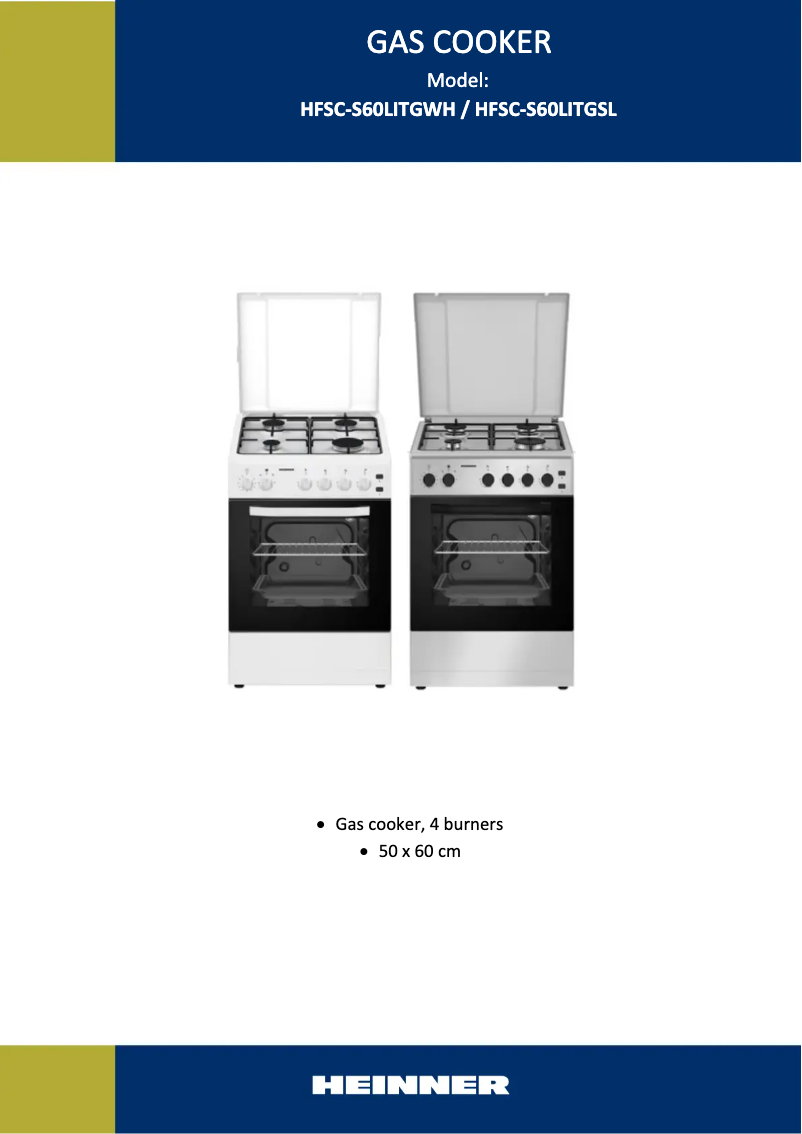 Page 1 de la notice Manuel utilisateur Heinner HFSC-S60LITGWH
