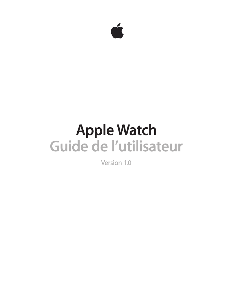 Page 1 de la notice Manuel utilisateur Apple Watch