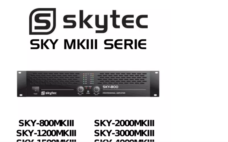 Page 1 de la notice Manuel utilisateur Skytec SKY-1200 II