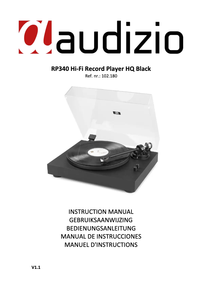 Page 1 de la notice Manuel utilisateur Audizio RP340