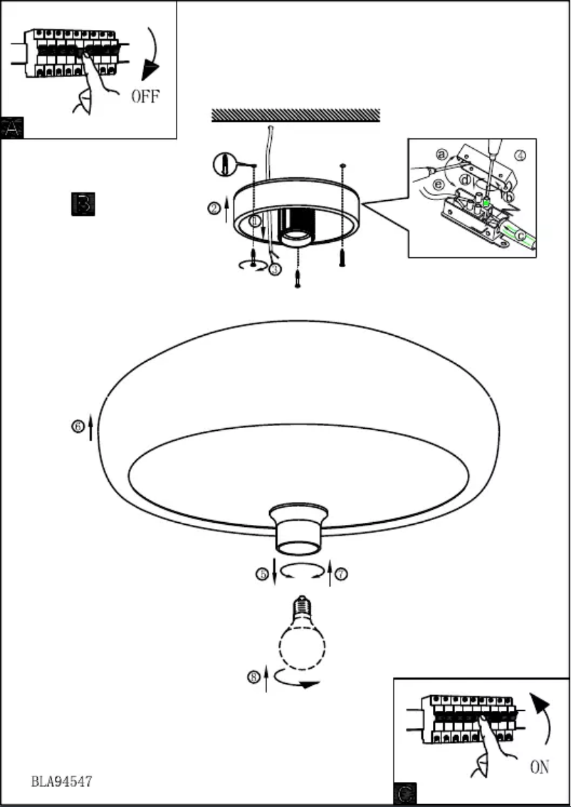 Page 1 de la notice Manuel utilisateur Eglo Magono